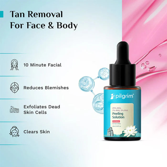 25% AHA, 2% BHA, 5% Peeling Solution For Smooth-textured Glowing Skin